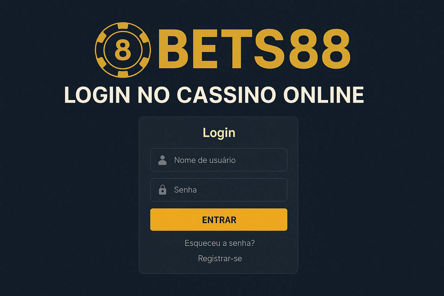 Criar uma nova Conta no plataforma BETS88